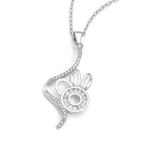 Amazing S Circle 925 Sterling Silver Pendant Decorated With CZ